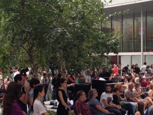Concert in the garden at the Museum of Modern Art on a Thursday in August