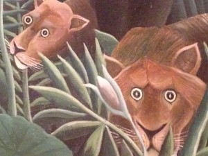 A detail from Henri Rousseau's 'The Dream' at MoMA in New York