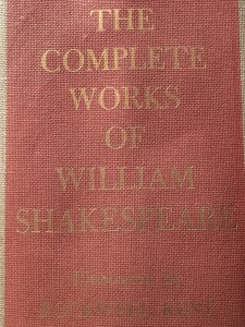 The Complete Works of Shakespeare—always on hand for inspiration.
