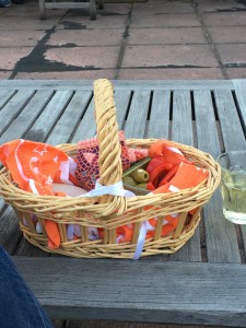 My sunset snack basket.