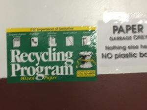 Recycling in the basement of my building in NYC.